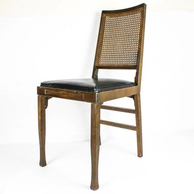 Lorraine Manufacturing Leg-O-Matic Mid Century Black Upholstered Chair Folding - Image 1 of 4