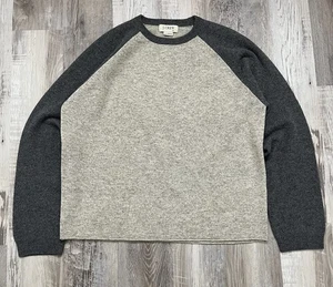Vintage J Crew Wool Sweater Mens XL Hong Kong Two Toned Gray - Picture 1 of 8