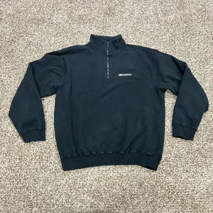 Sudadera de Colección Reebok Cuarto Cremallera Para Hombre Grande Negra Y2K - Imagen 1 de 7