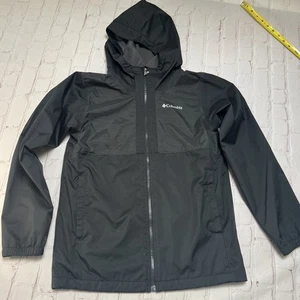 Columbia Jugend Large (14/16) Fleece gefütterte Kapuzenjacke schwarz/grau Omni-Tech gebraucht, in einwandfreiem Zustand - Bild 1 von 9