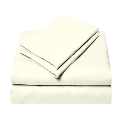 1000TC Egyptian cotton Ivory Solid 8,10,12,15,Inch Deep Pocket Bedding Items - Image 1 of 4