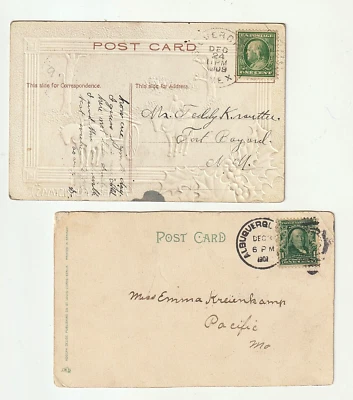 New Mexico 2 Territorial Covers 1907 1909 Doane + Duplex Cancels Silver City Etc - Image 1 of 2