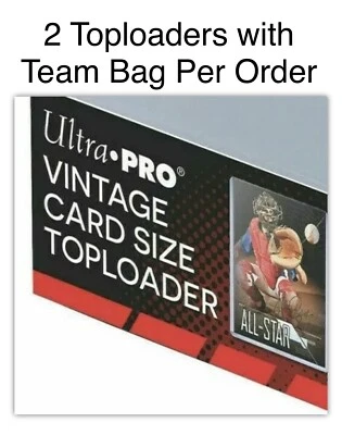 Toploader Ultra Pro Vintage con mangas suaves vintage en bolsa de equipo *2 por pedido* Foto 1 de 4