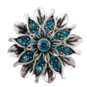December Blue Topaz Flower Snap - Picture 1 of 2
