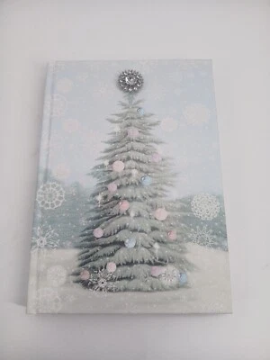 Pooch & Sweetheart Brooch Writing Journal Snow Cover Christmas Tree Pastel - Image 1 of 4