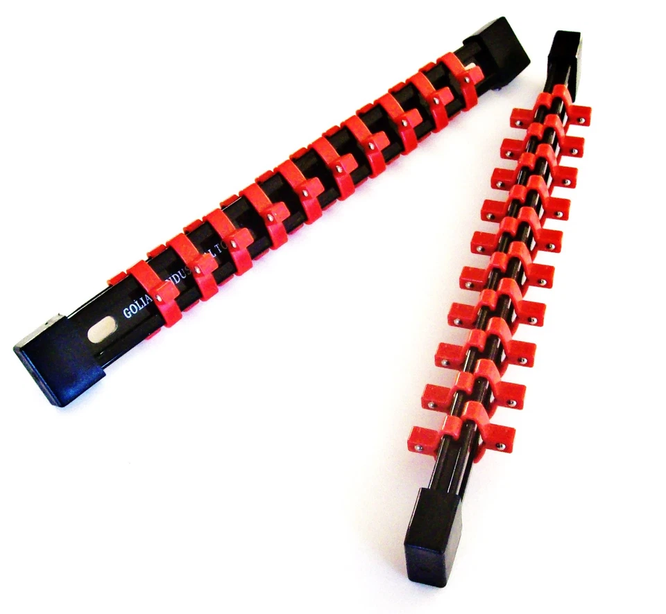 2 GOLIATH INDUSTRIAL 1/4" ABS DOUBLE SIDED SOCKET RAIL HOLDER ORGANIZER SR14DS - Image 1 of 1