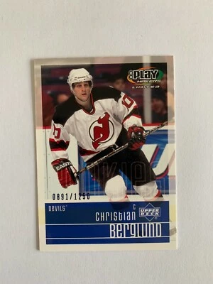 2001-02 UD Playmakers #126 Christian Berglund RC 0891/1250 - New Jersey Devils - Image 1 of 2