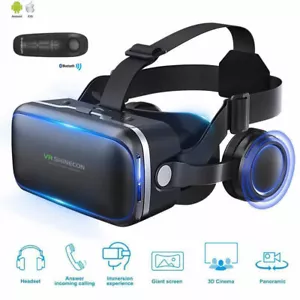 3D Google VR Box Headset Virtual Reality Glasses For Game Movie Smart Phone - Picture 1 of 7