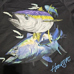 Bimini Bay Black Shirt, Fish Graphic Long Sleeves Fishing Tee Mens XL - Picture 1 of 8