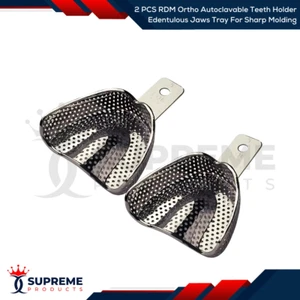 2 PCS RDM Ortho Autoclavable Teeth Holder Edentulous Jaws Tray For Sharp Molding - Picture 1 of 1