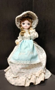 10" Bradley Doll Prairie Bonnet & Dress Miss You Hand Painted Face Big Eyes - Picture 1 of 12
