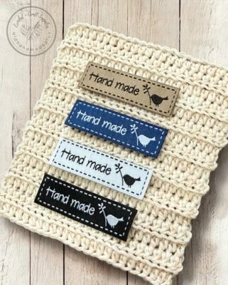 10pcs Woven Label Sew On Hand Made Bird DIY Craft Knitting Crochet Clothing Tag - Изображение 1 из 4