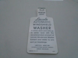 1954-57 Reproduction Lincoln Windshield Washer Bottle Bracket Decal - Foto 1 di 1