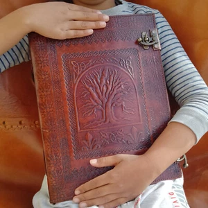 Leather Journal Tree Of Life Journal Vintage Book Of Shadows Travel Journal - Picture 1 of 11