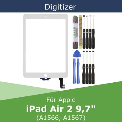 WILKU Digitalizador para Apple iPad Air 2 (A1566/A1567) Pantalla Táctil Pantalla Disco