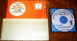 1973 73 Pontiac Owners Manual Grand Prix + Parts CD & Bonus! - Foto 1 di 11