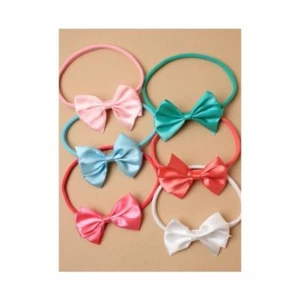 Bandeau/ Childrens Soft Stretch With Satin Bow 7379- 03 - Picture 1 of 4