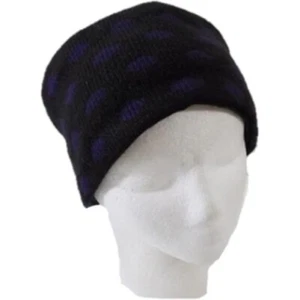 Mstylelab Damen schwarz lila Strick gepunktet Headwrap Wärmer Einheitsgröße - Bild 1 von 1
