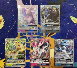 Pokemon S-Chinese Party of Battle Leafeon Glaceon Sylveon Espeon Umbreon Cards - Picture 1 of 2