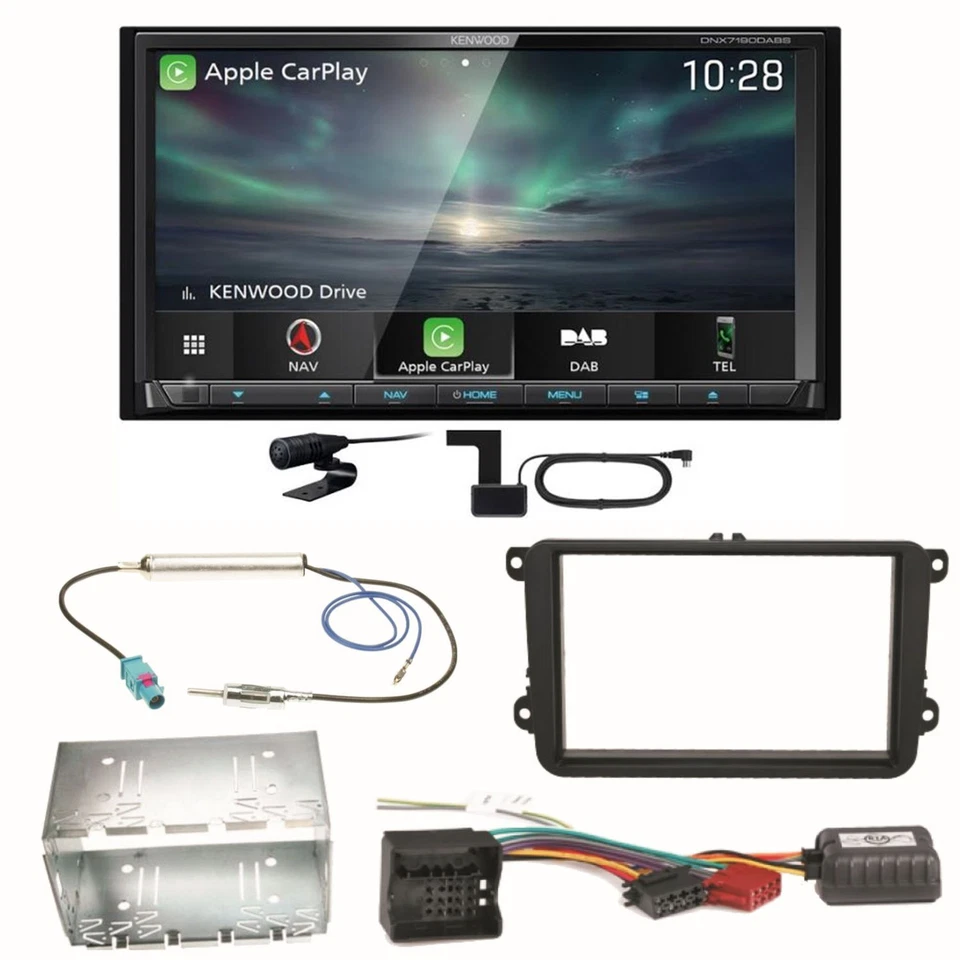 Kenwood DNX-7190DABS Android Auto DVD Einbauset für Seat Leon Alhambra Altea XL - Bild 1 von 1