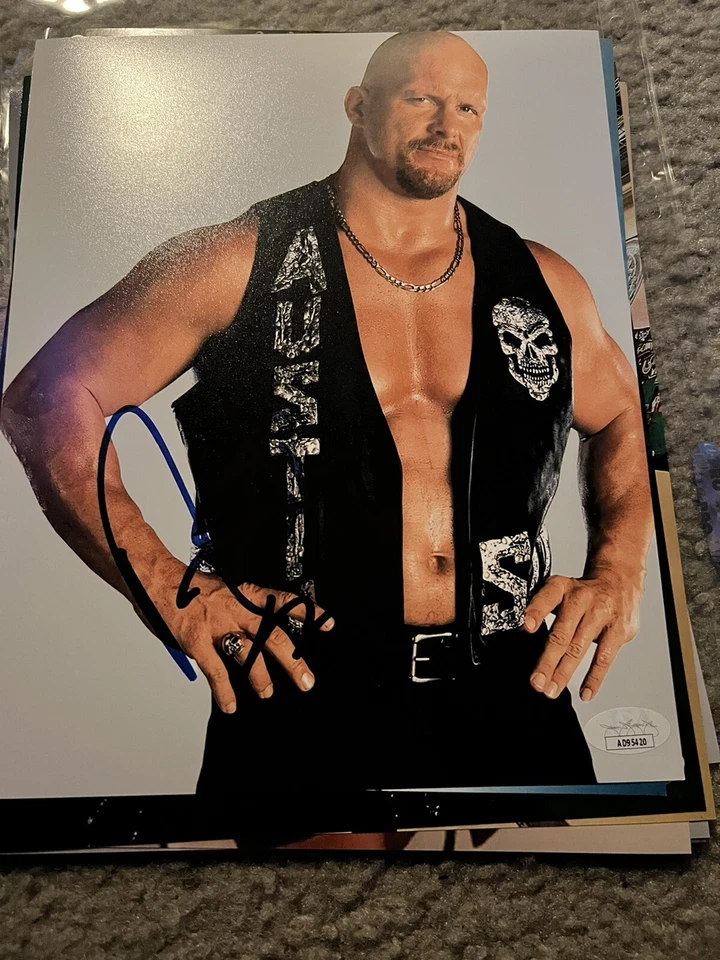 Stone Cold Steve Austin Signed 8x10 Wwe Wwf Austin 316 Jsa - Image 1 of 1
