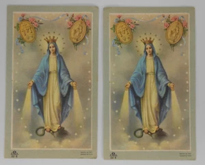 Vintage Unbefleckte Jungfrau Religiös Katholisch Gebetskarten Hergestellt in Italien Lot VP - Bild 1 von 5