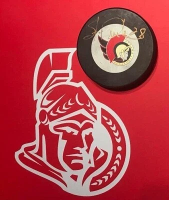 Disco de recuerdo de la NHL firmado por Steve Duchesne de los Senadores de Ottawa de la década de 1990 - autógrafo Foto 1 de 2