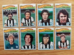 8 TOPPS NEWCASTLE ORANGE BACK 1978 FOOTBALL TRADE CARDS SET CHEWING GUM - Picture 1 of 5