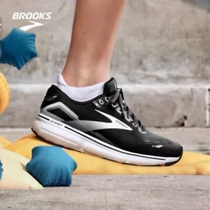 NUOVE Sneakers Scarpe da Corsa Unisex Nero/Argento Ammortizzate Comfort Brooks Ghost 15 - Foto 1 di 8