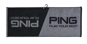 PING x Imabari towel collaboration Golf Towel black/gray AC-U2208 - Picture 1 of 2