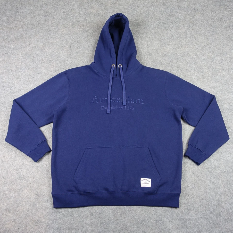 Amsterdam Industry Sweatshirt Mens XLarge Blue Hoodie Pullover Soft Comfort XL Foto 1 de 4