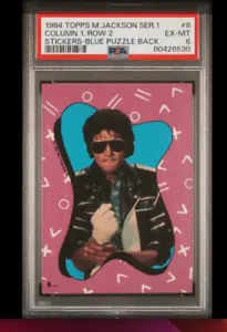 1984 Topps Michael Jackson Series 1 Sticker #8 PSA 6 EX-MT - Picture 1 of 1