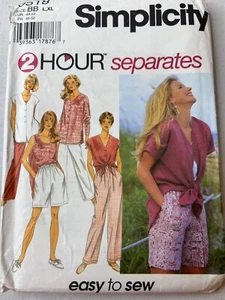 Simplicity Sewing Pattern 9518 WOMENS PANTS,SHORTS,TOP SIZE L,XL - Picture 1 of 3