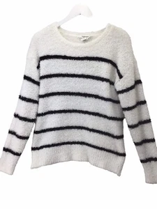 Workshop Republic Clothing Stripped Pullover Eyelash Sweater Women’s Size Large - Picture 1 of 10