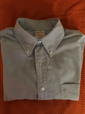 CAMICIA VINTAGE BROOKS BROTHERS BUTTON DOWN CELESTE TG.39 CON CIFRE-OCCASIONE!! - Immagine 1 di 3