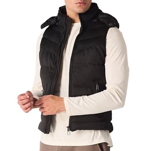 JMOJO Men Hooded Padded Puffer Herren Jacke Ärmellose Steppweste Körperwärmer - Bild 1 von 14