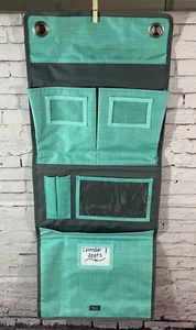 Thirty-One Hang Up Organizer, Perfect For Families & Teachers Teal 33” Long - Picture 1 of 10
