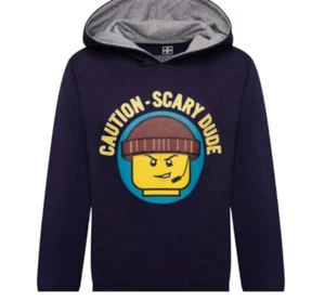 Lego Boys Hoodie Navy Scary Dude 4-12 Years Licensed Authentic Top Hoody Blue - Picture 1 of 3