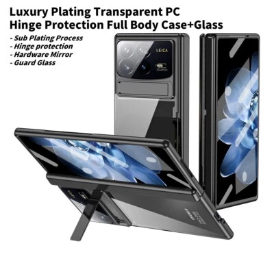 Покрытие прозрачный ПК петля Protec полный корпус чехол + стекло для Xiaomi смесь сложить 4 - Изображение 1 из 4