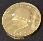 PANZER Div STEEL HELMET SOLDIER 24K GOLD Medal Medallion 1941/42 WWII WW2 German