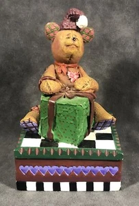 Jim Shore Max The Bear 1997 Trinket Box It's What's On The Inside That Matters - Picture 1 of 6