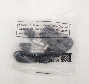Continental Airlines 2 Prong In-Flight Ear Buds Earphones - Picture 1 of 2