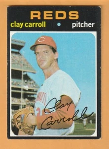 Clay Carroll Cincinnati Reds 1971 Topps #394 Clanton Alabama 6M - Imagen 1 de 2