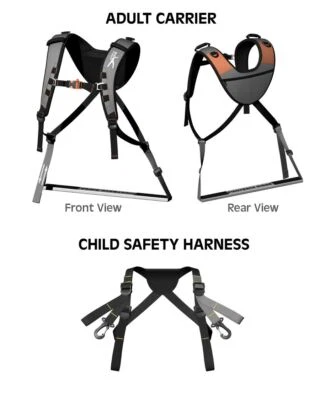 Porta-crianças Piggyback Rider SCOUT com arnês de segurança para caminhadas em 2 cores - Imagem 1 de 4