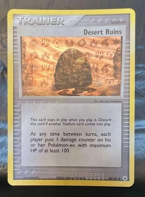 POKEMON EX HIDDEN LEGENDS DESERT RUINS REVERSE HOLO TRAINER CARD 88/101 - Image 1 of 2
