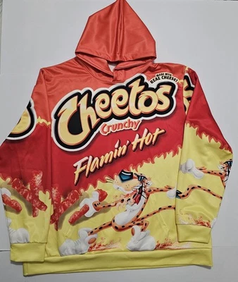 Flamin Hot Cheetos хрустящий все над печать толстовка с капюшоном унисекс 2XL - Изображение 1 из 4