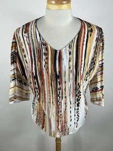 Top Pullover Chico’s Mujer Talla 2 = L/12 Manga 3/4 -4055 - Imagen 1 de 5