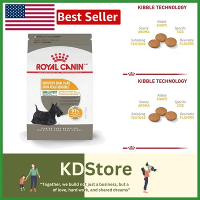 Alimento seco para perros para razas pequeñas para el cuidado de la piel sensible - Nutre y brilla Foto 1 de 4