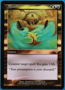 Absorb FOIL Invasion PLD White Blue Rare MAGIC MTG CARD (ID# 505493) ABUGames - Picture 1 of 2
