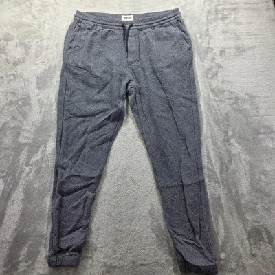 Taylor Stitch Jogger Pants Mens Large Blue Linen Cotton Lounge Drawstring Cuffed - Image 1 of 4